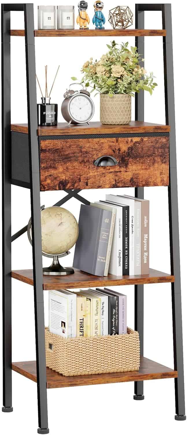 Furologee 5‑Tier Corner Bookshelf