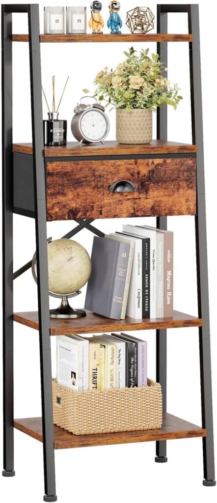 Furologee 5‑Tier Corner Bookshelf