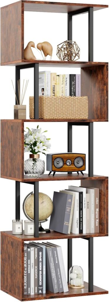 Furologee 6 Tier Bookshelf Tall S Shaped