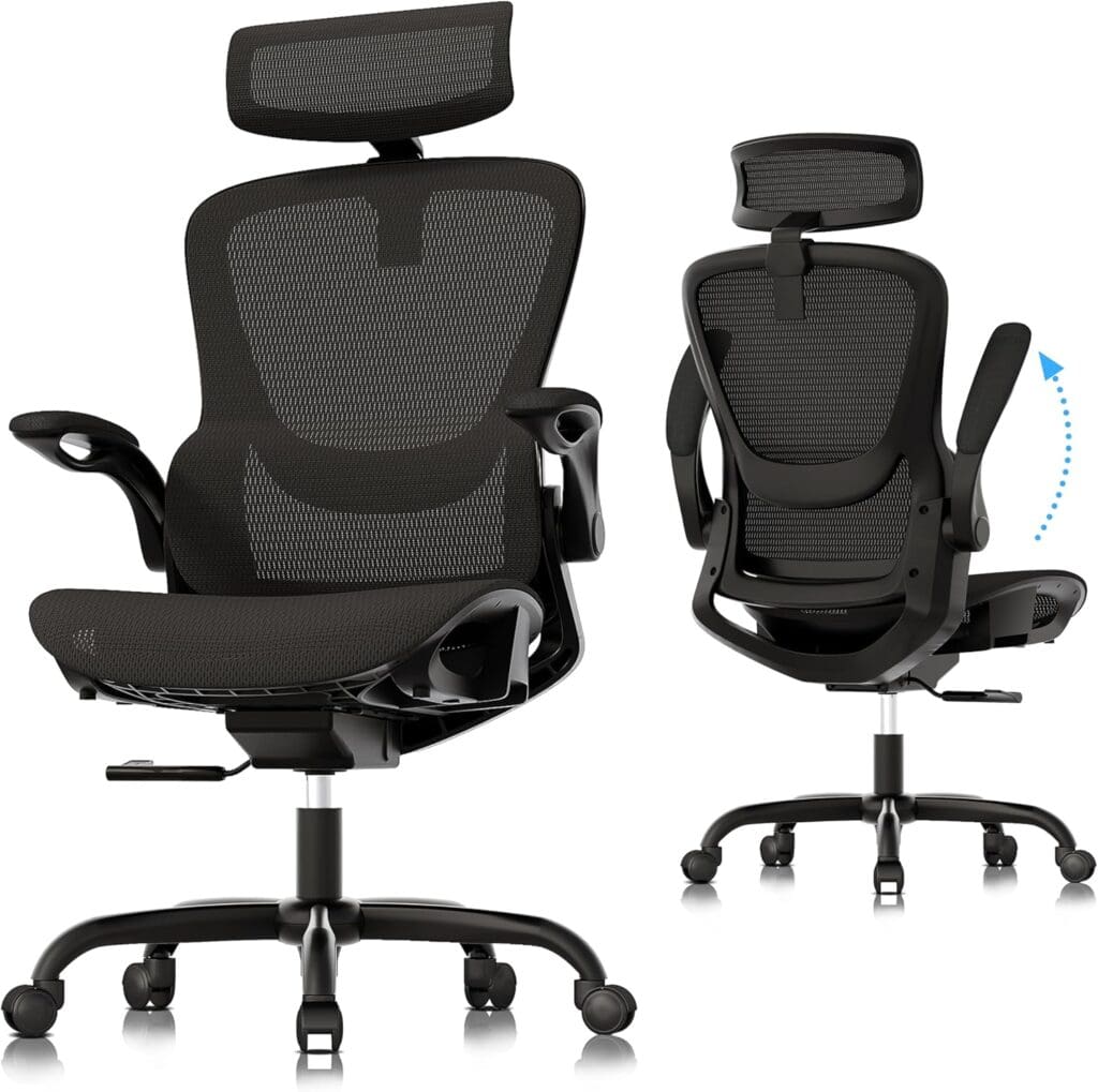 GABRYLLY Ergonomic Mesh Office Chair with Adjustable Headrest