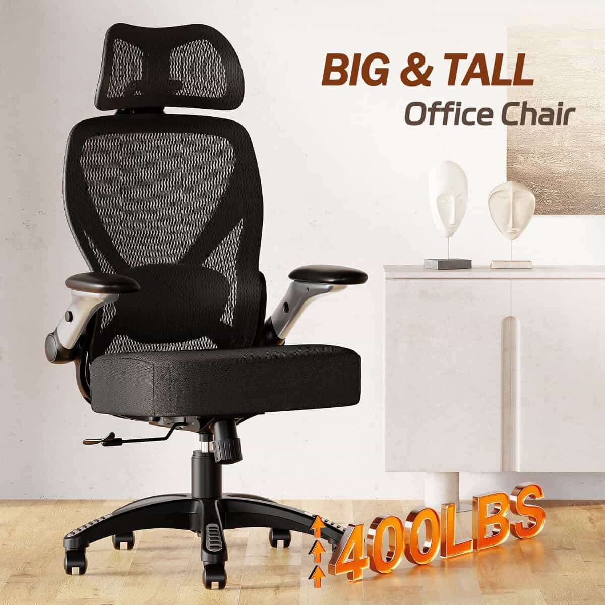 GABRYLLY Ergonomic Office Chair with 5D Arms and Adjustable
