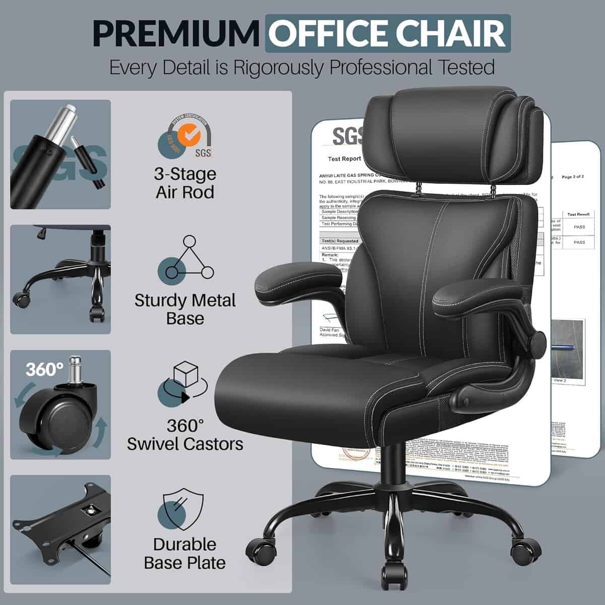 HeroSet Office Chair with Headrest