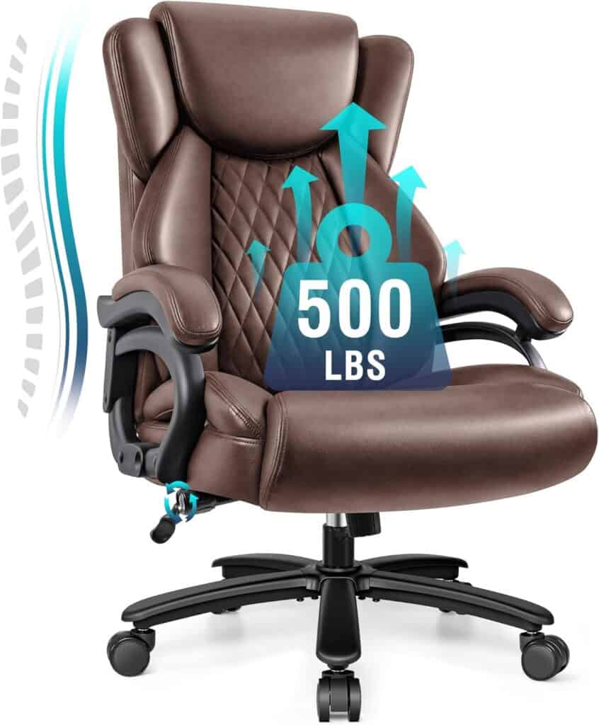 HeroSet Big and Tall Chair Brown