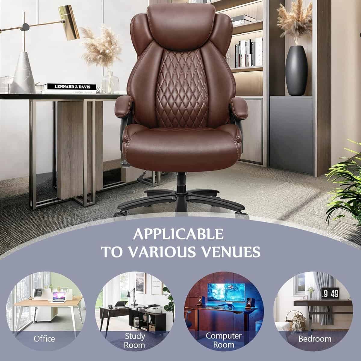 HeroSet Big and Tall Chair Brown