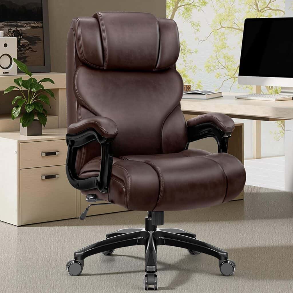 HeroSet Big and Tall Chair Dark Brown