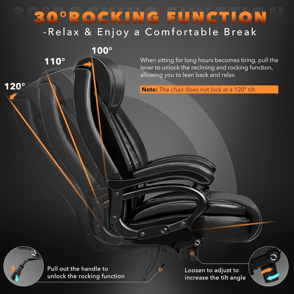 HeroSet Leather Executive Office Chair