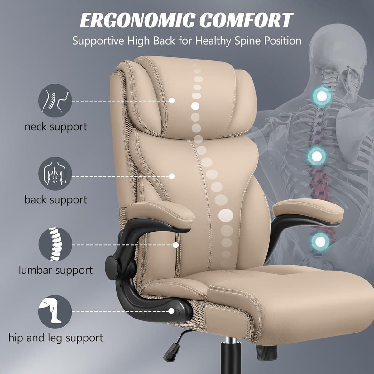 HeroSet Ergonomic Big & Tall Leather Office Chair