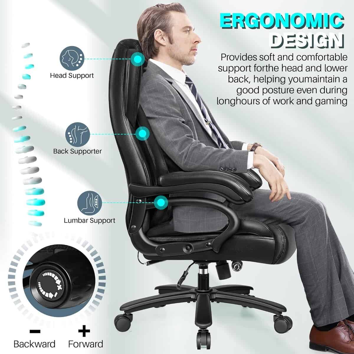 HeroSet Extra Wide Office Chair