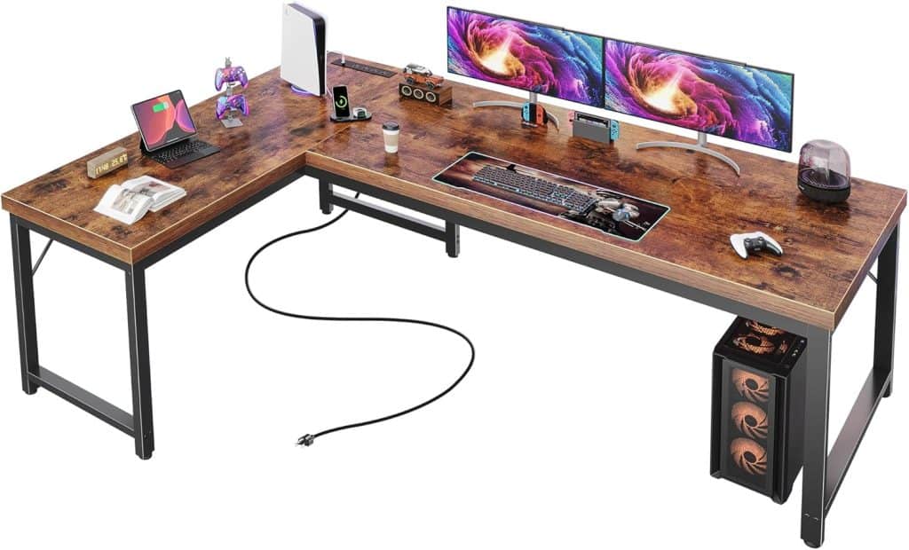 Huuger 63-Inch L Shaped Computer Desk