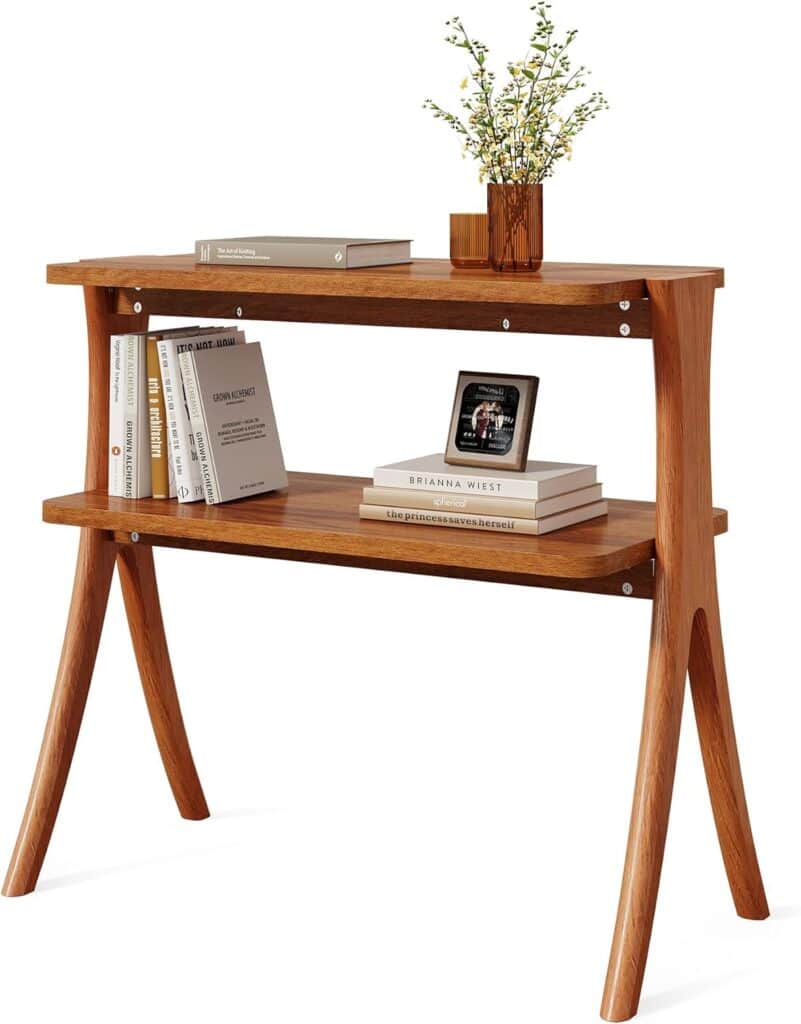 LITTLE TREE 26-Inch Walnut Narrow Side Table