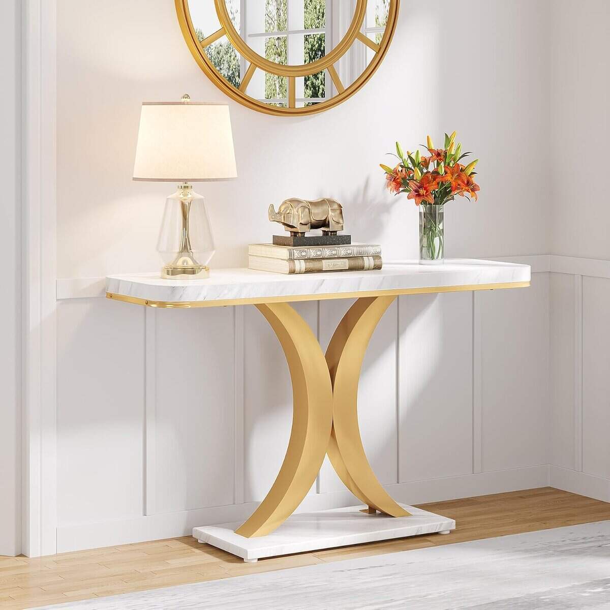 LITTLE TREE 39-Inch Narrow Entryway Console Table