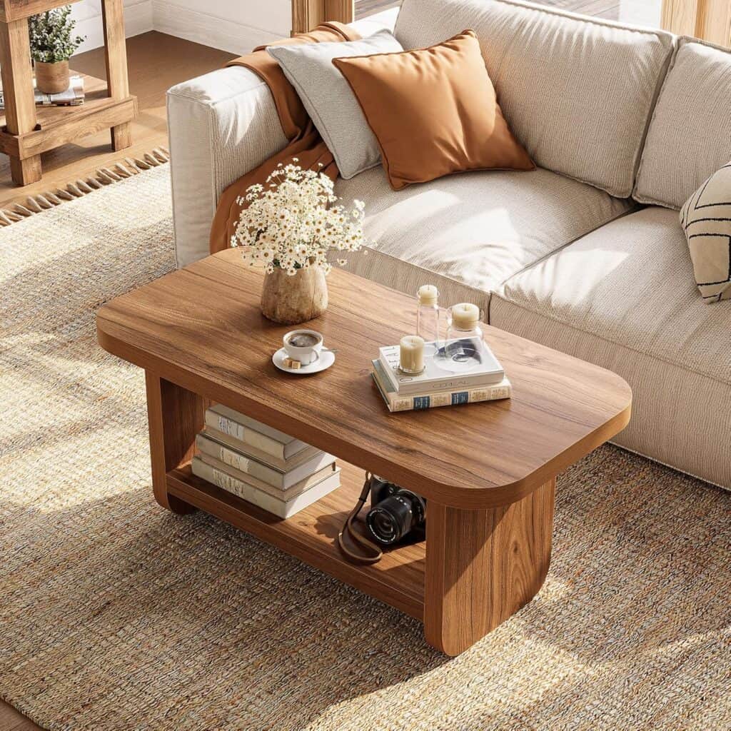 LITTLE TREE 47.2-Inch Coffee Table with Storage