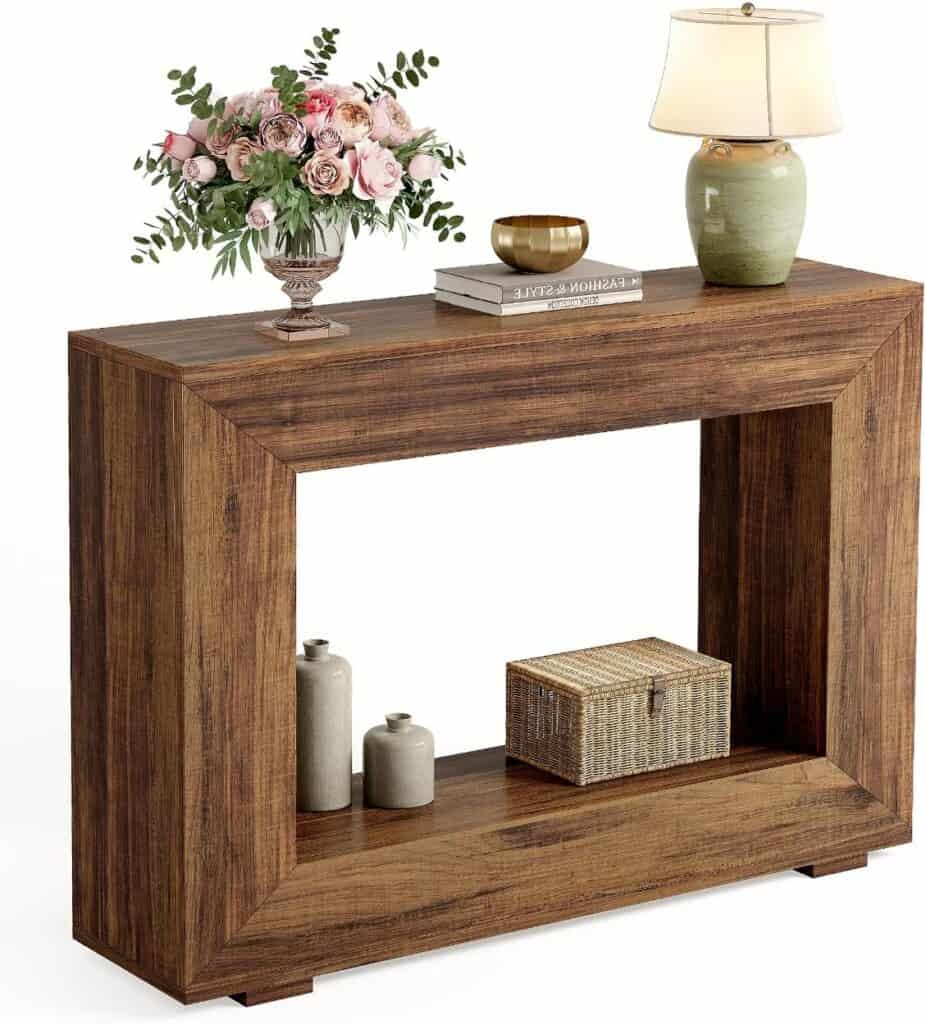 LITTLE TREE 47-Inch Console Table with Brown Finish