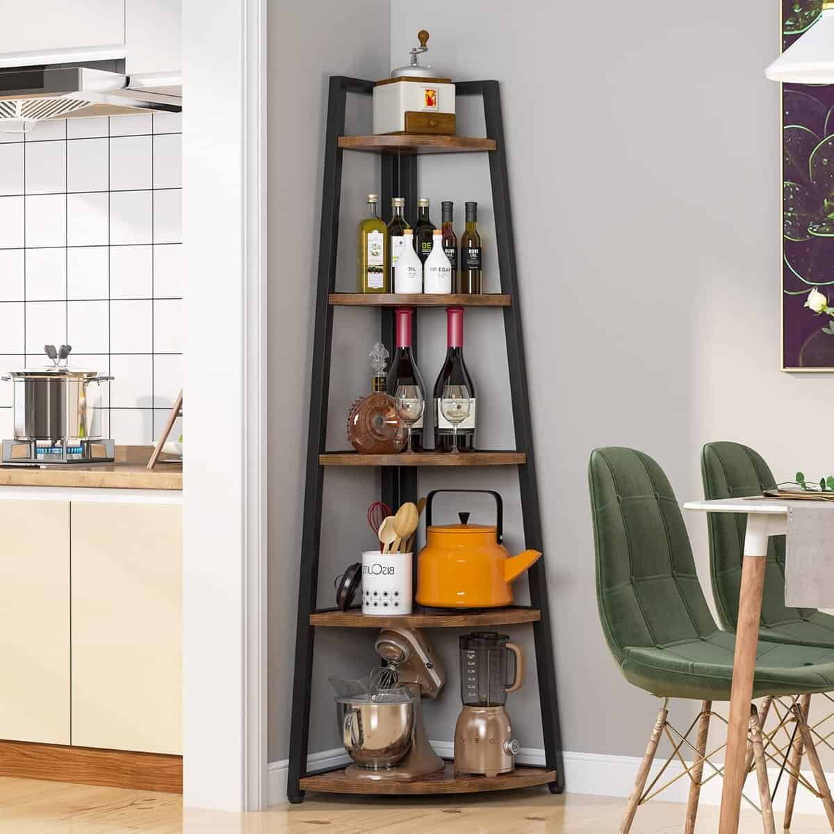 LITTLE TREE 5 Tier Tall Corner Shelf-Small