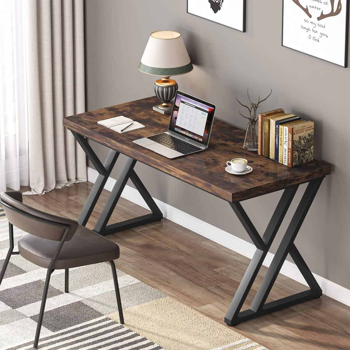 LITTLE TREE 55-Inch Industrial Computer Desk