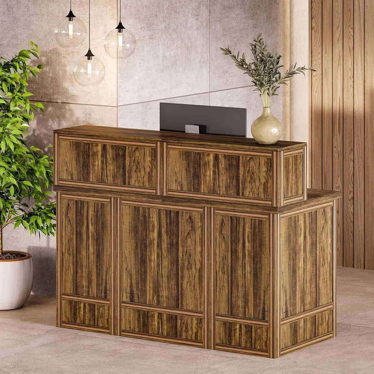 LITTLE TREE 57-Inch Reception Desk-Brown