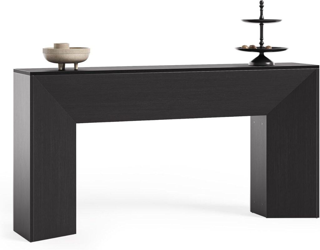 LITTLE TREE 63-Inch Black Console Table