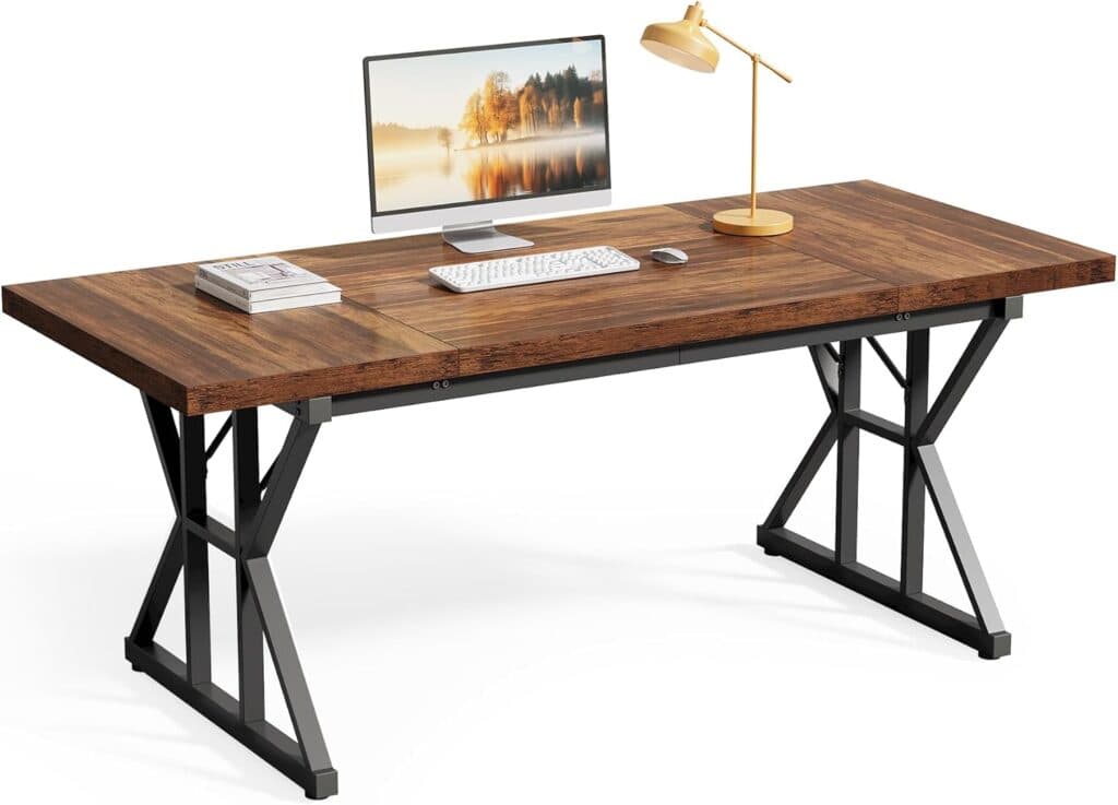 LITTLE TREE 70.8-Inch Executive Office Desk