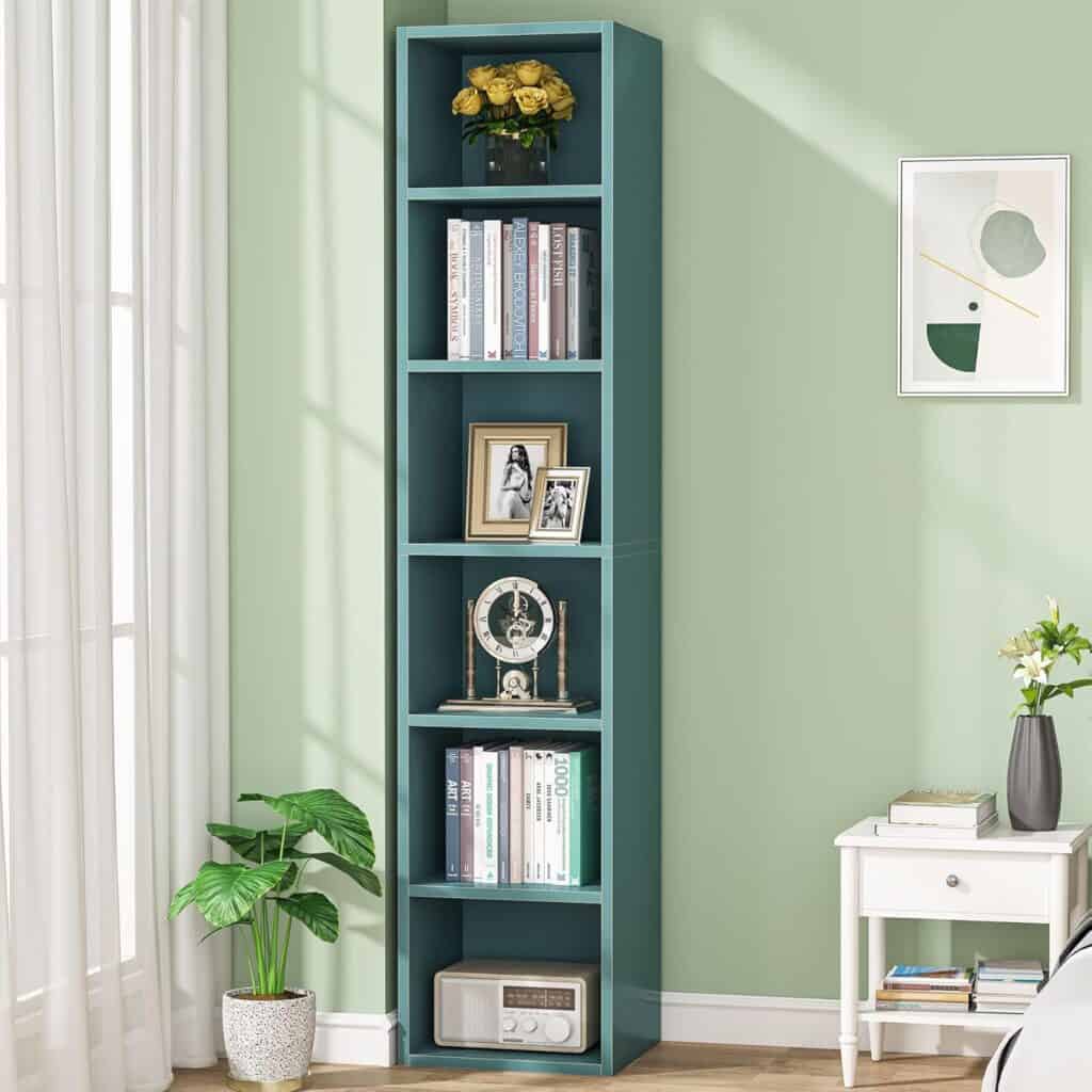 LITTLE TREE 70.9-Inch Narrow Corner Bookshelf