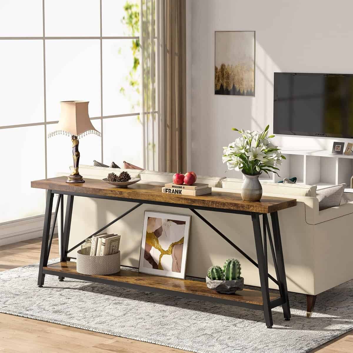 LITTLE TREE 70.9-Inch Entryway Console Table