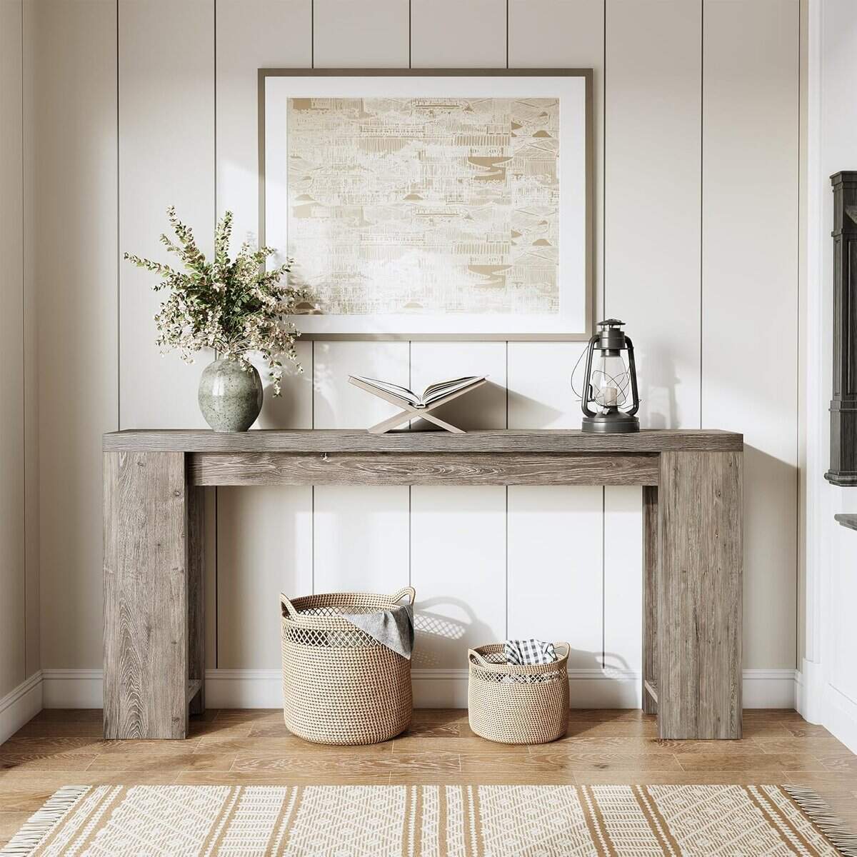 LITTLE TREE 70.9-Inch Grey Console Table