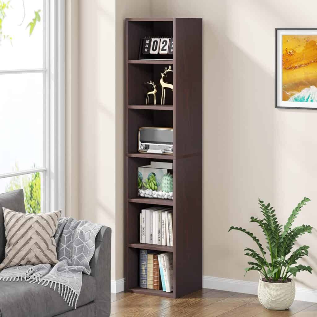 LITTLE TREE 70.9-Inch Narrow Cube Bookcase