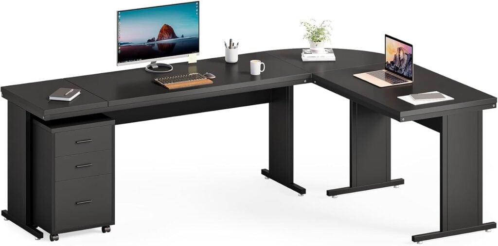 LITTLE TREE 82.68" L-Shaped Executive Desk