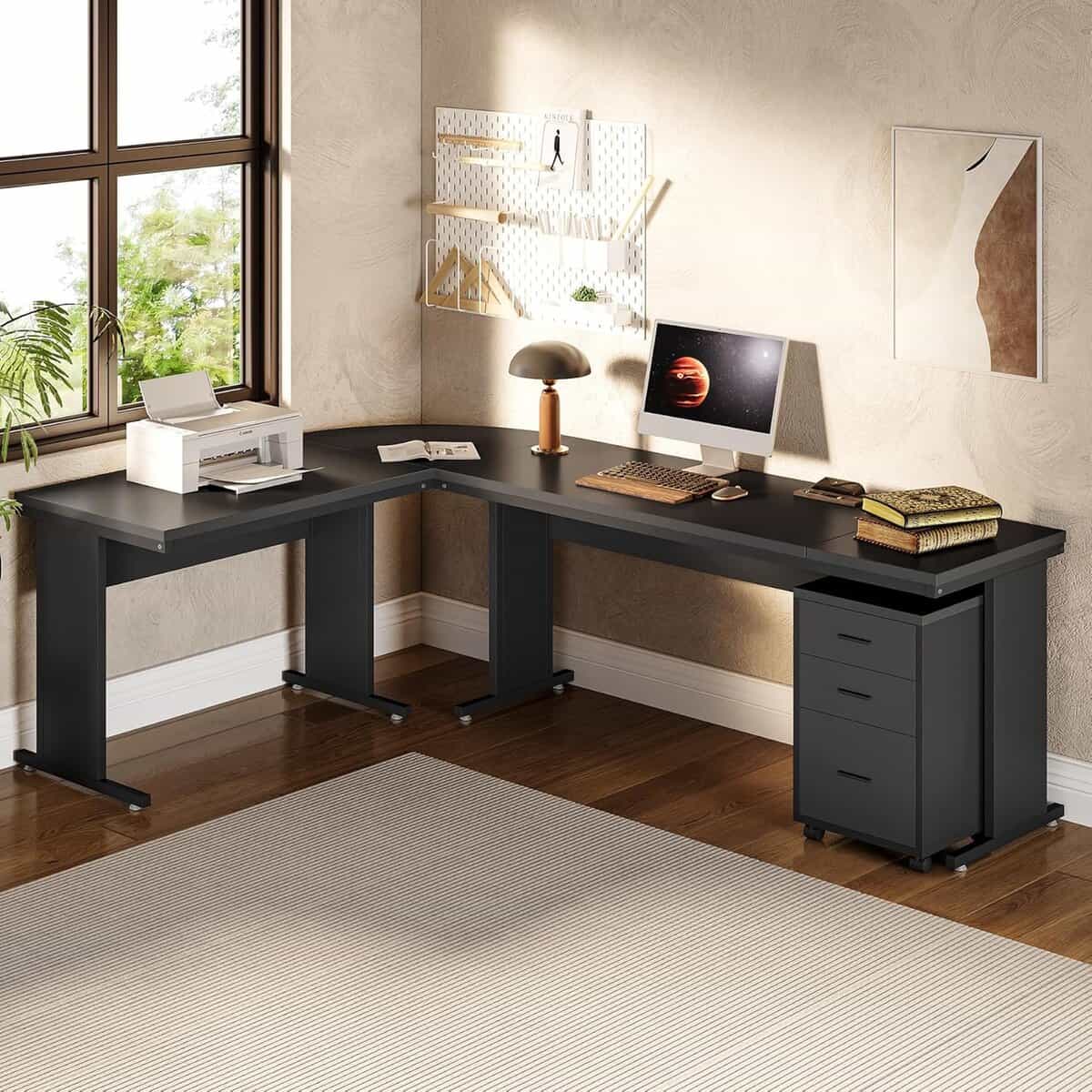 LITTLE TREE 82.68" L-Shaped Executive Desk
