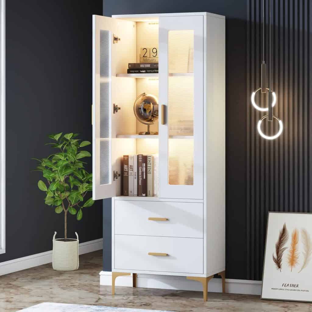 LITTLE TREE Bookcase with LED & Storage