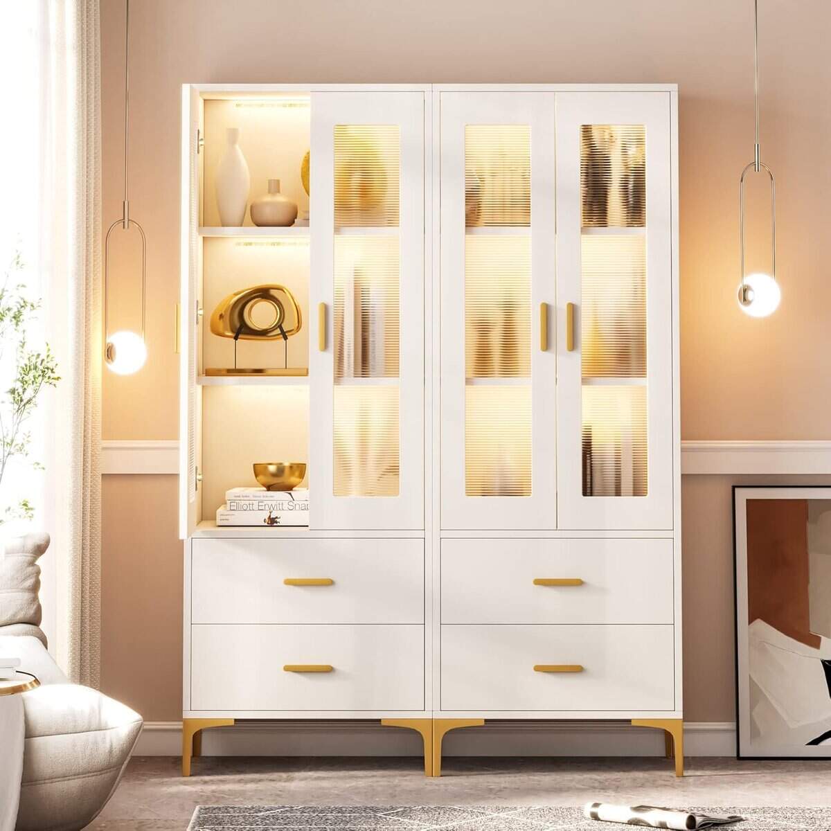 LITTLE TREE Bookcase with LED & Storage