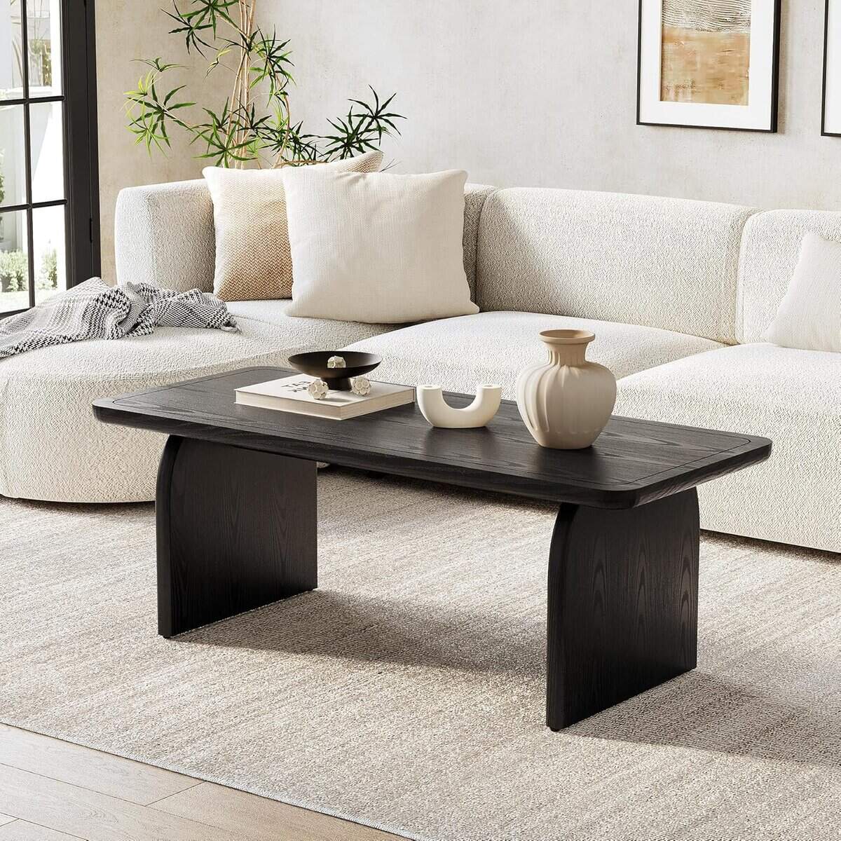 LITTLE TREE Farmhouse Coffee Table-Black