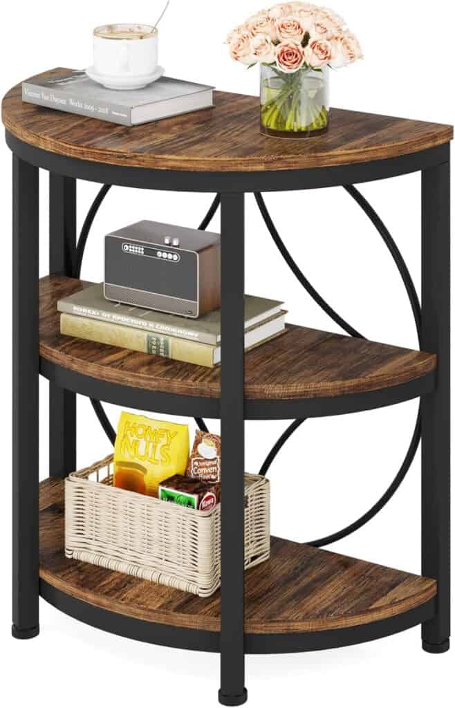 LITTLE TREE Half Round End Table, 3-Tier