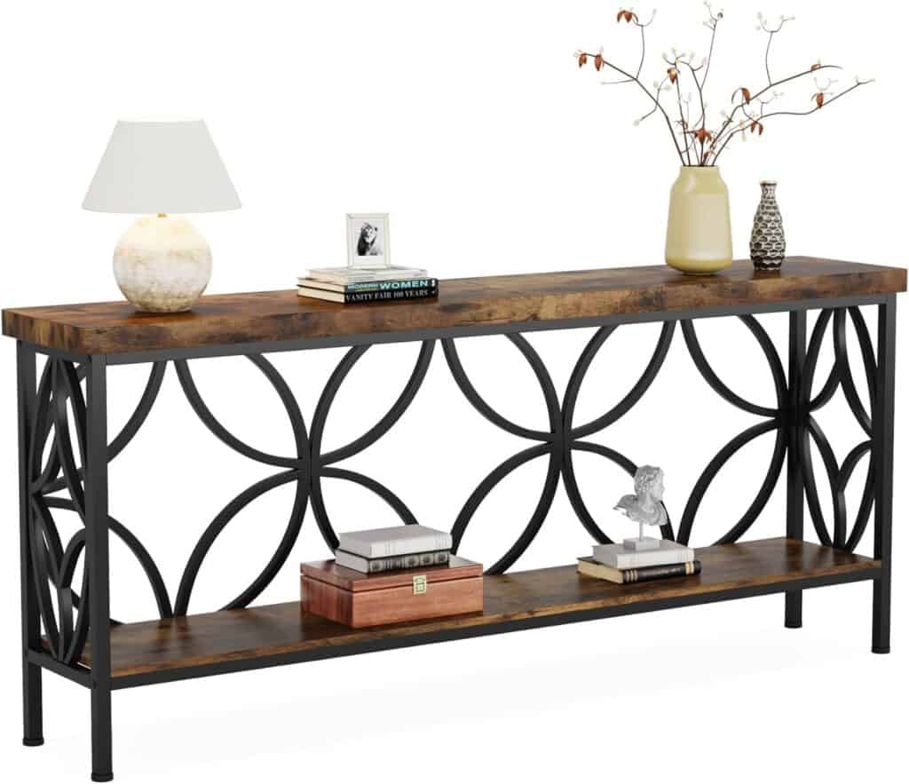 LITTLE TREE Industrial Sofa Console Table