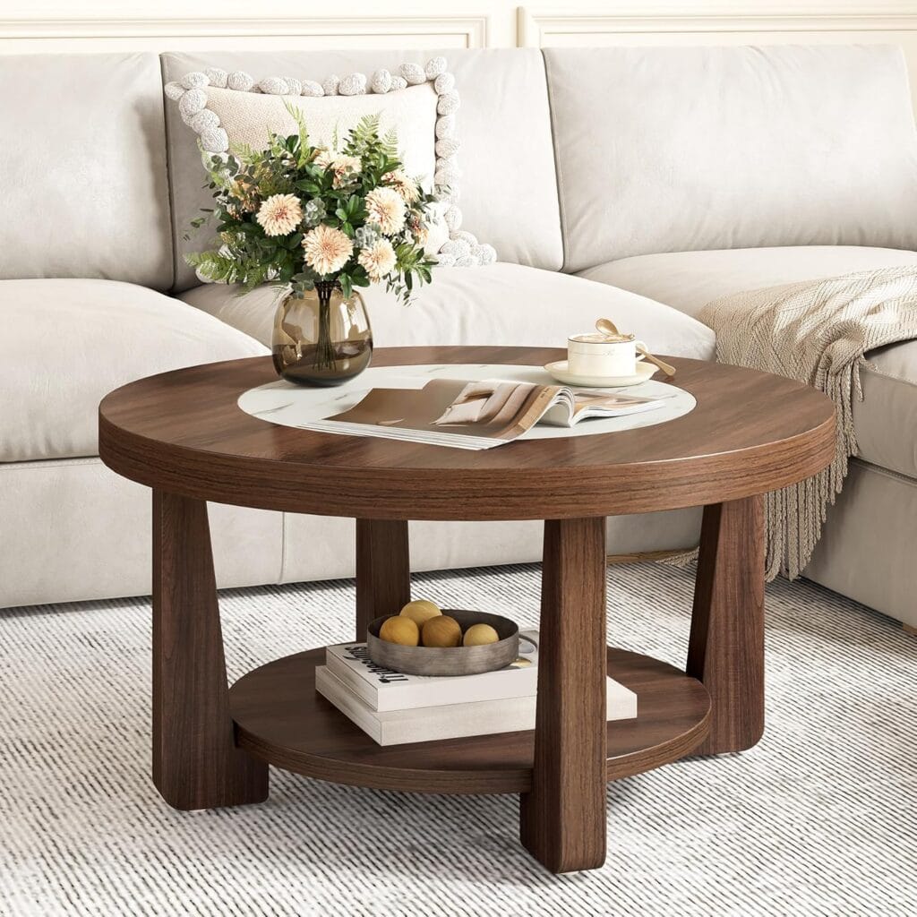 LITTLE TREE Modern Round Coffee Table