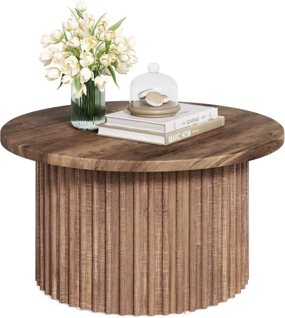 LITTLE TREE Round Coffee Table-Brown