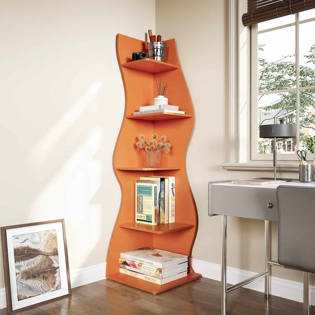 LITTLE TREE Small Corner Shelf-Orange
