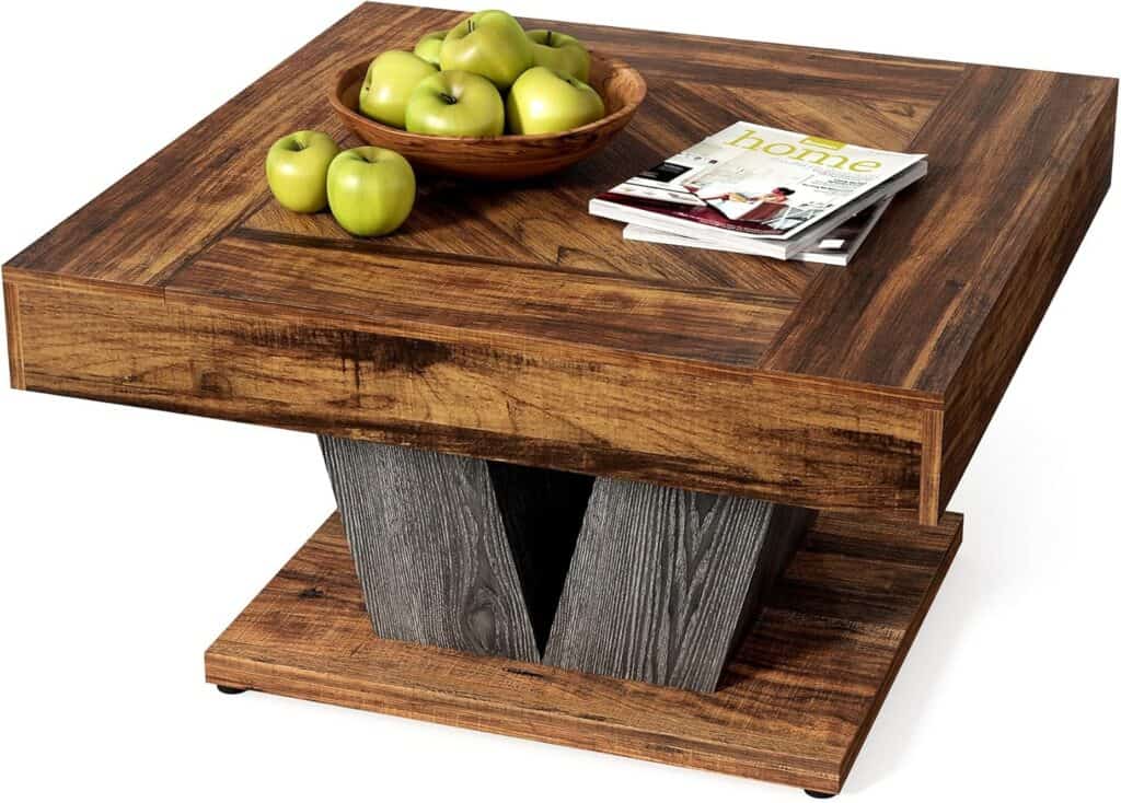 LITTLE TREE Square Coffee Table-Brown