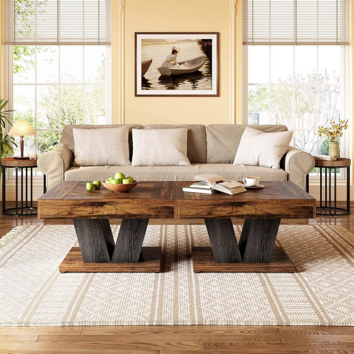 LITTLE TREE Square Coffee Table-Brown