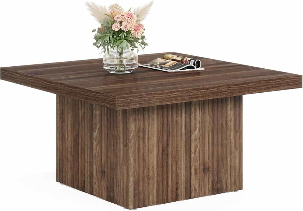 LITTLE TREE Square Coffee Table in Vintage Brown