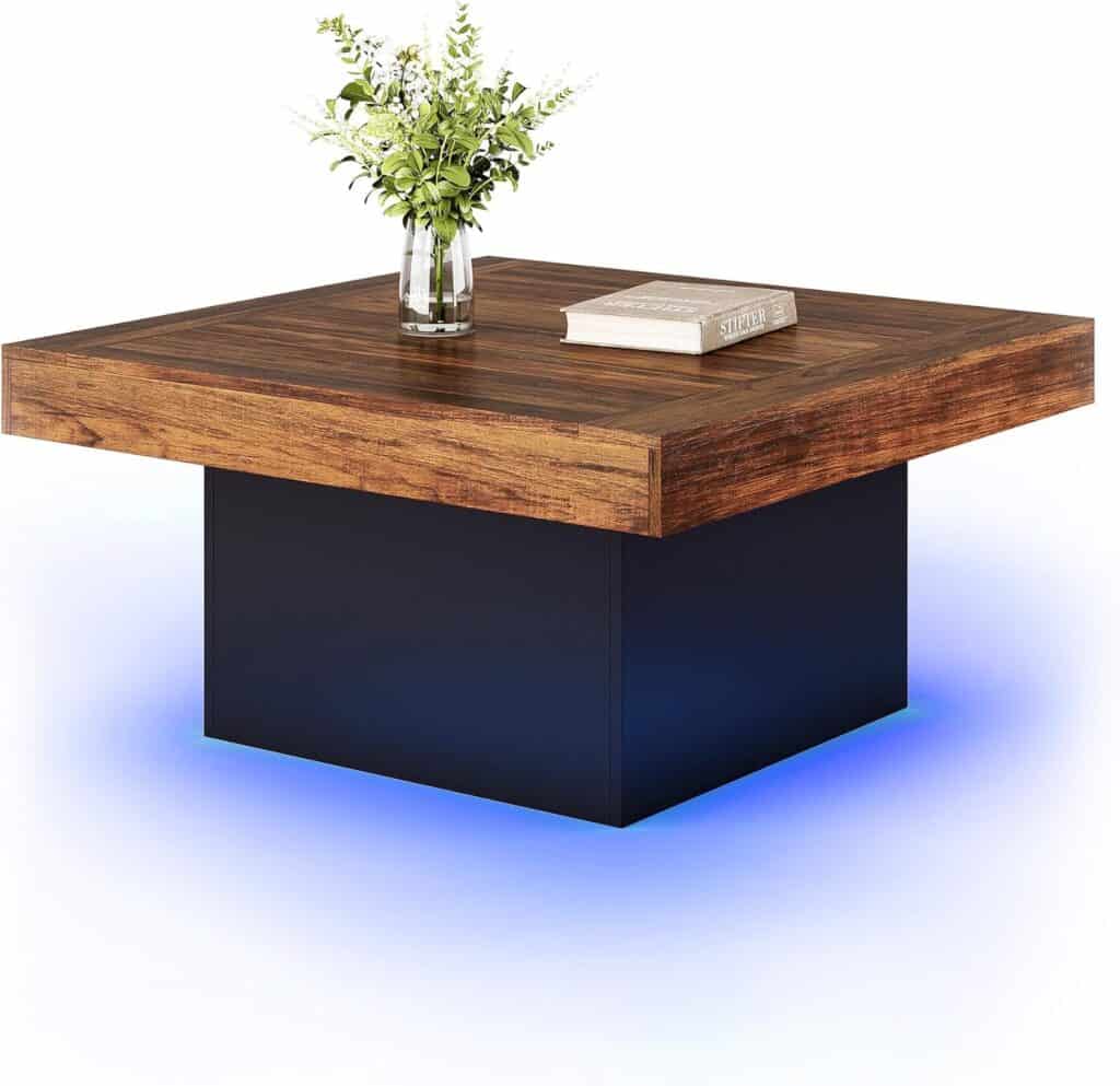LITTLE TREE Square Coffee Table with LED Lighting