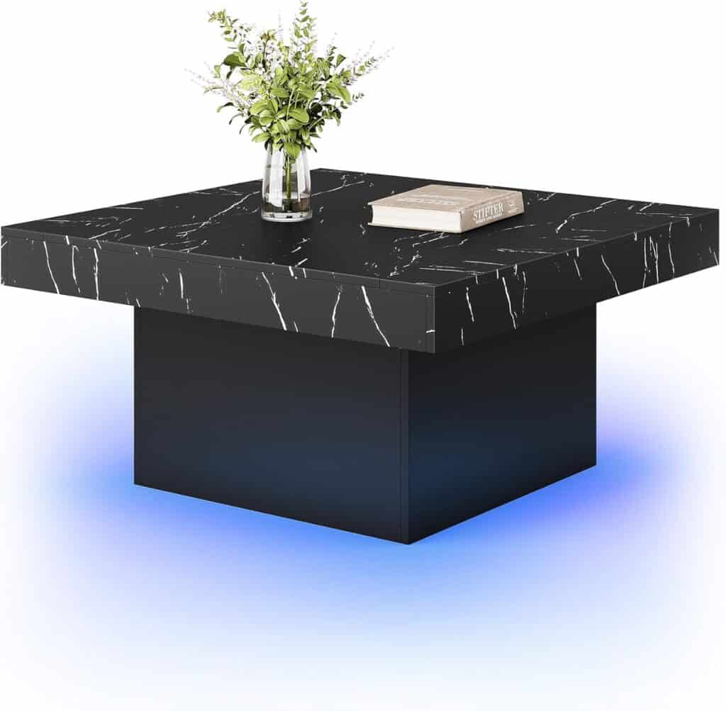 LITTLE TREE Square Coffee Table with LED Lights