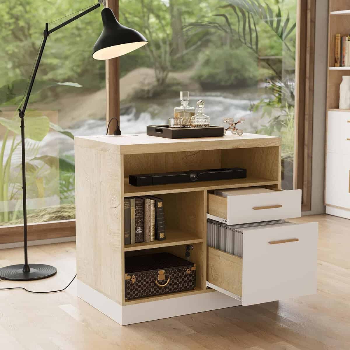 ModernMate 2-Drawer File Cabinet with Lock