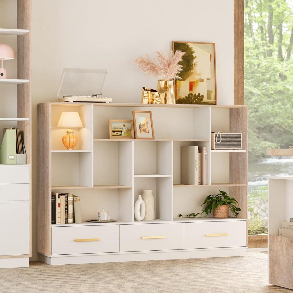 ModernMate 60-Inch Wide Bookcase with Walnut Finish