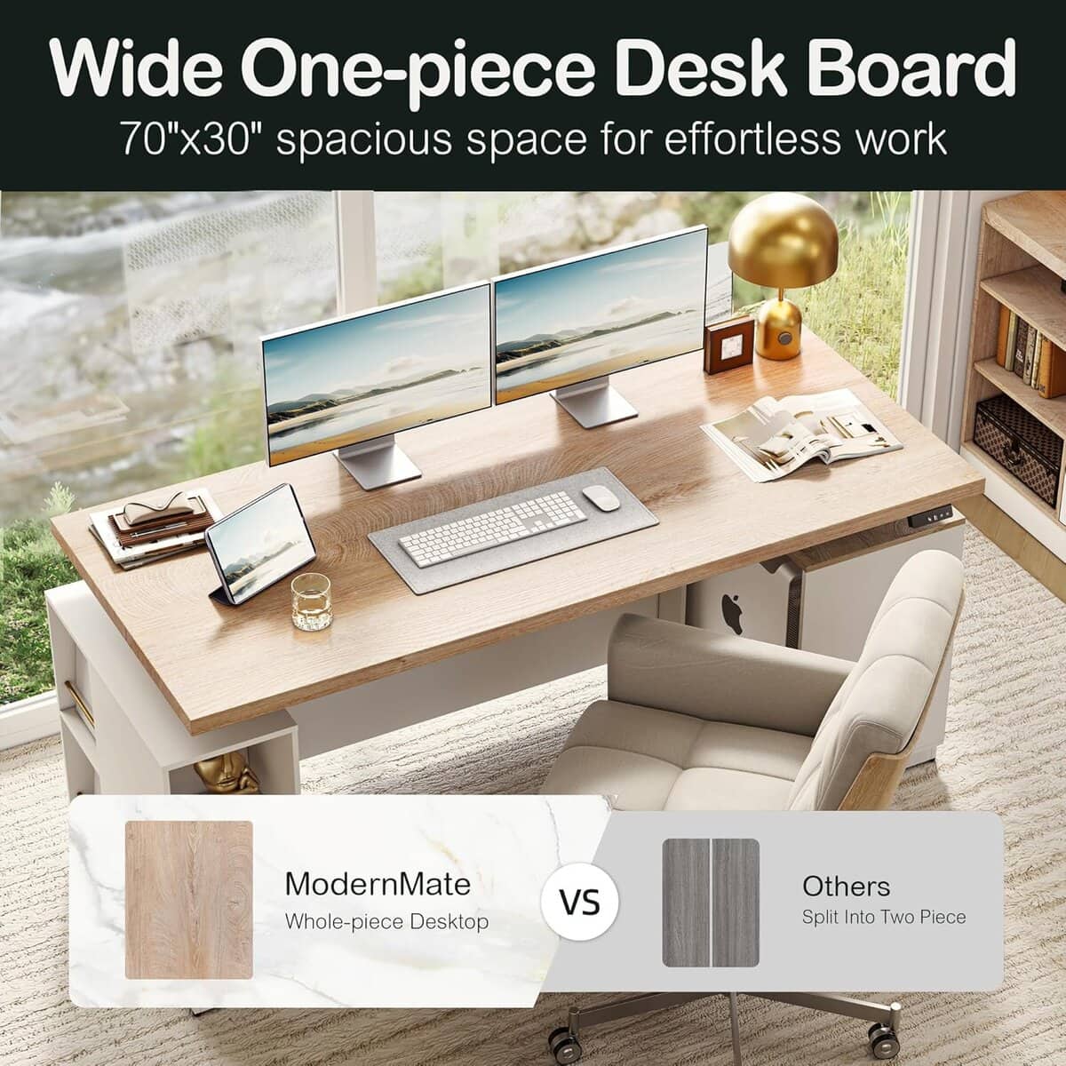 ModernMate 70-Inch Standing Executive Desk-Light