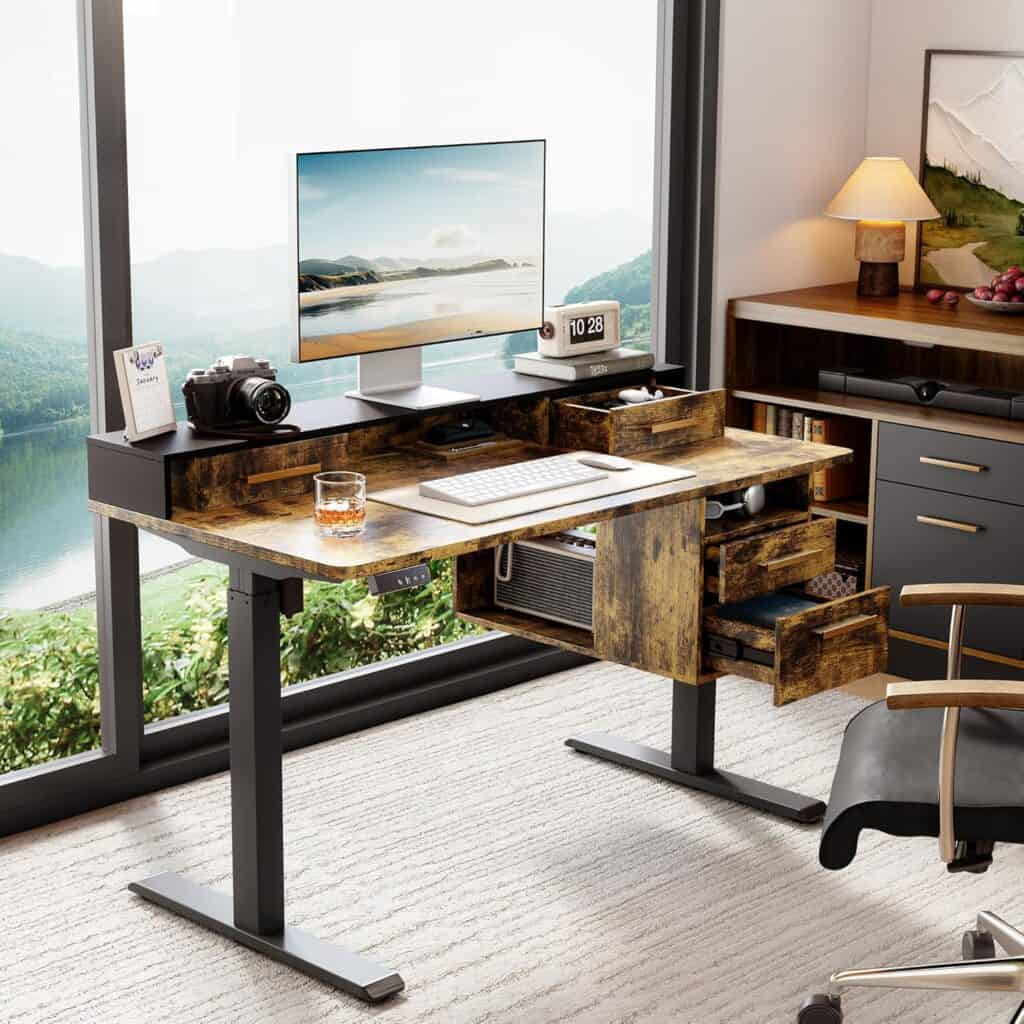 ModernMate Standing Desk with 4 Drawers