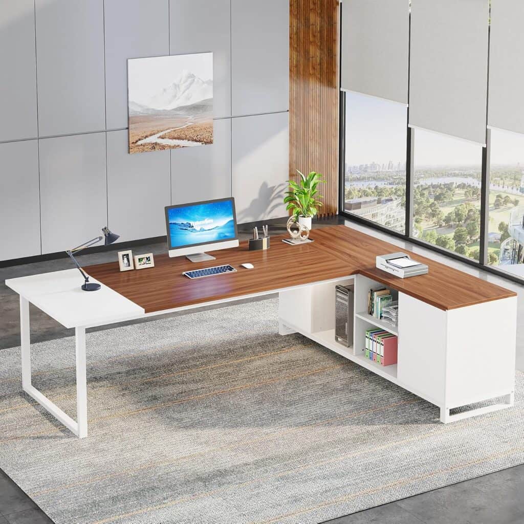 Tribesigns 70.8" L-Shaped Executive Desk with 55