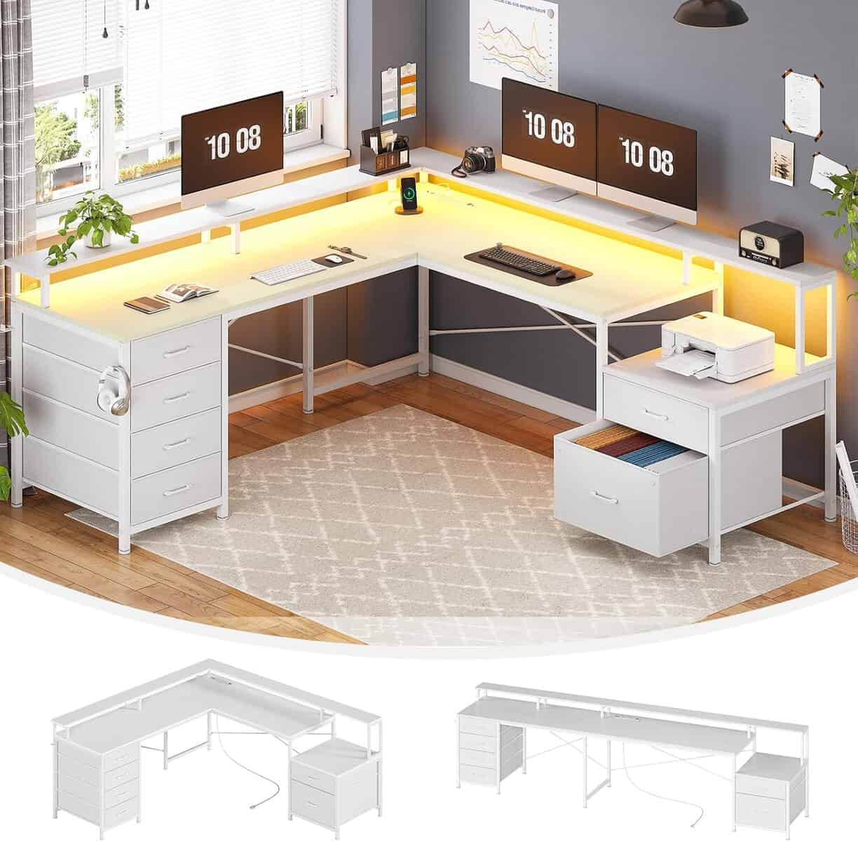 SEDETA 108” L Shaped Desk