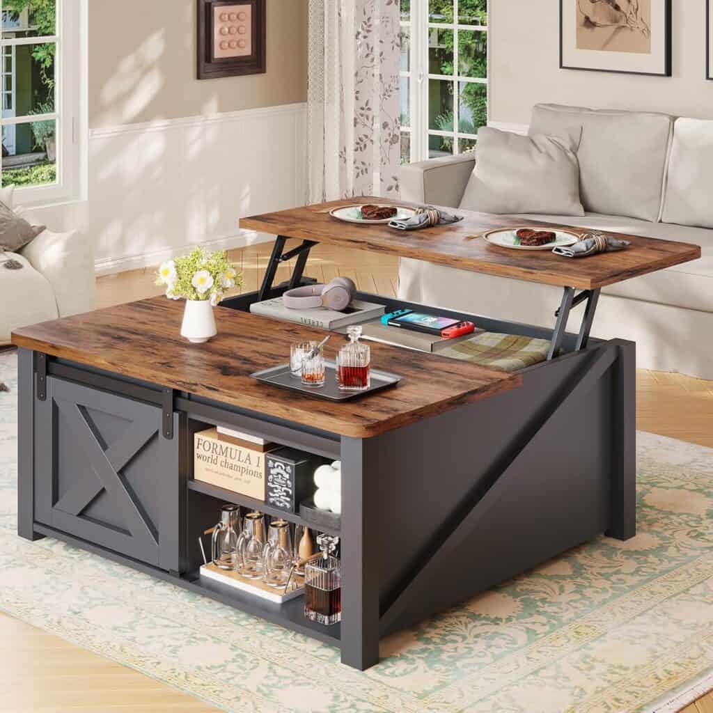 SEDETA 31.5-Inch Square Lift Top Coffee Table