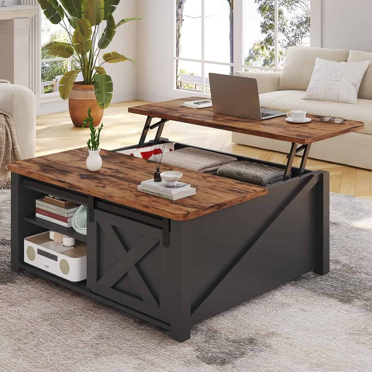 SEDETA 31.5-Inch Square Lift Top Coffee Table