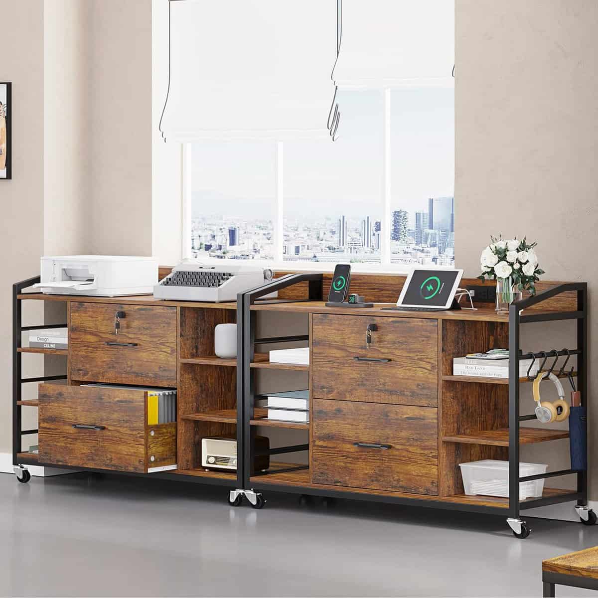 SEDETA 44-Inch File Cabinet with Lock